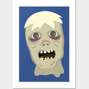 Halloween Spooky zombie Face Posters and Art